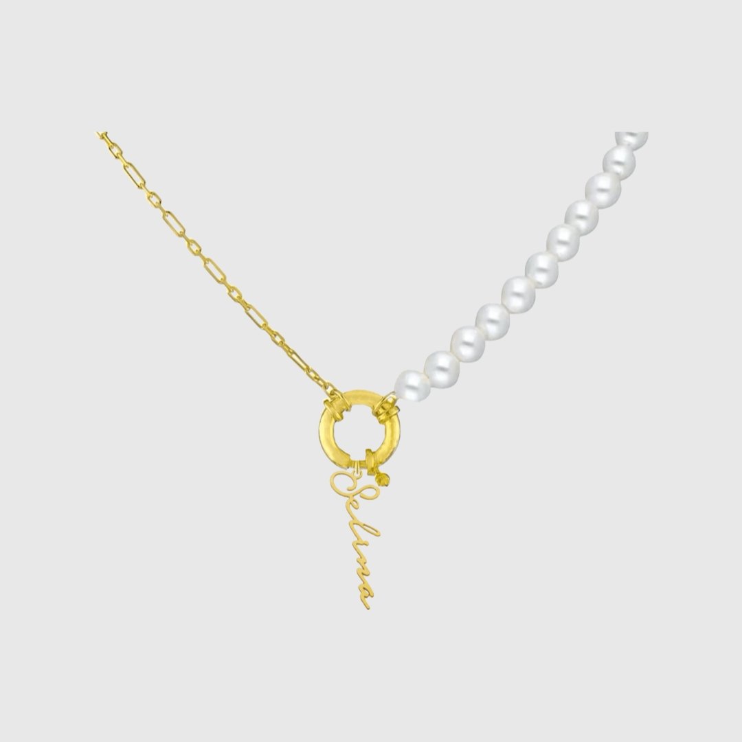 Locking Bead Name Necklace