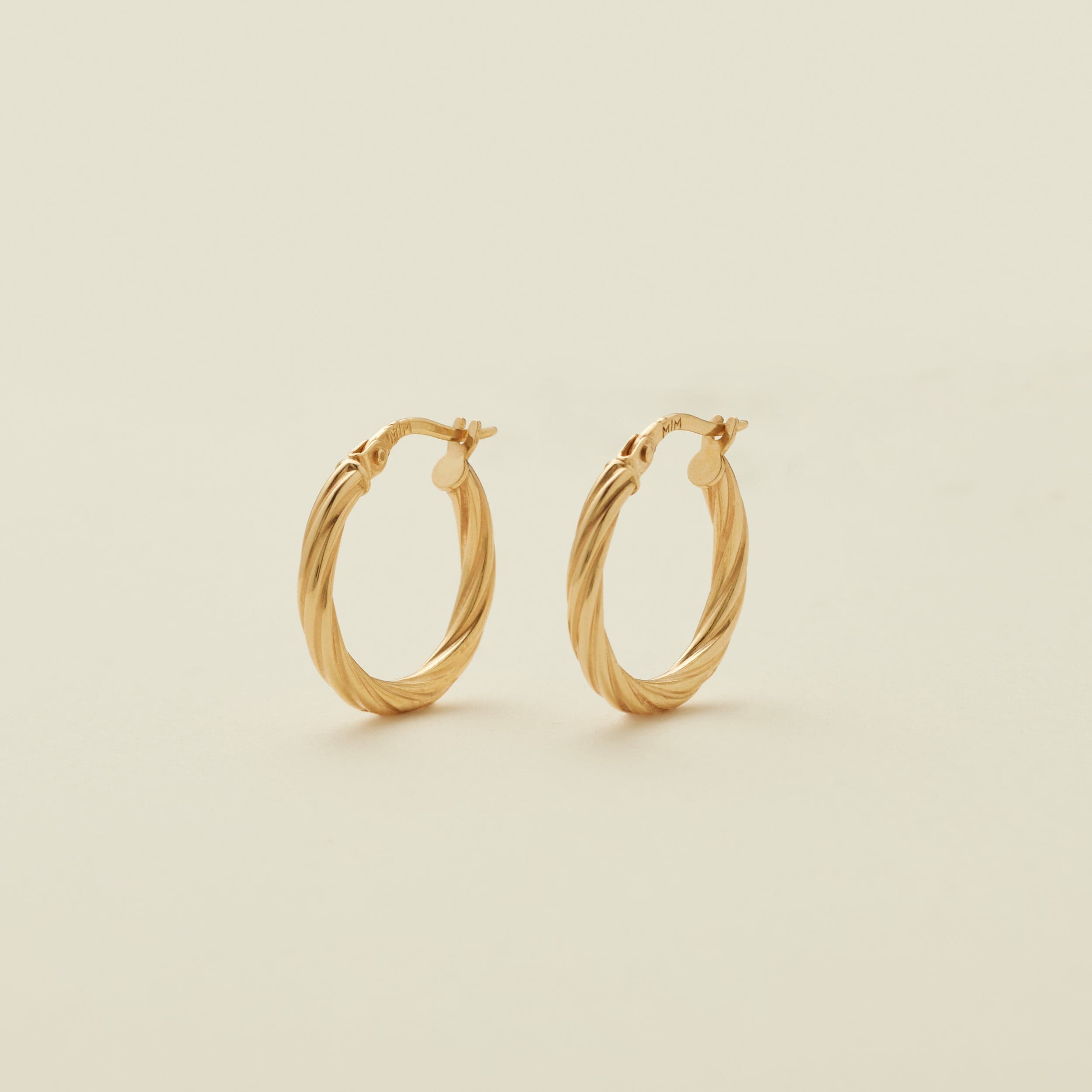 Twisted hoop earrings