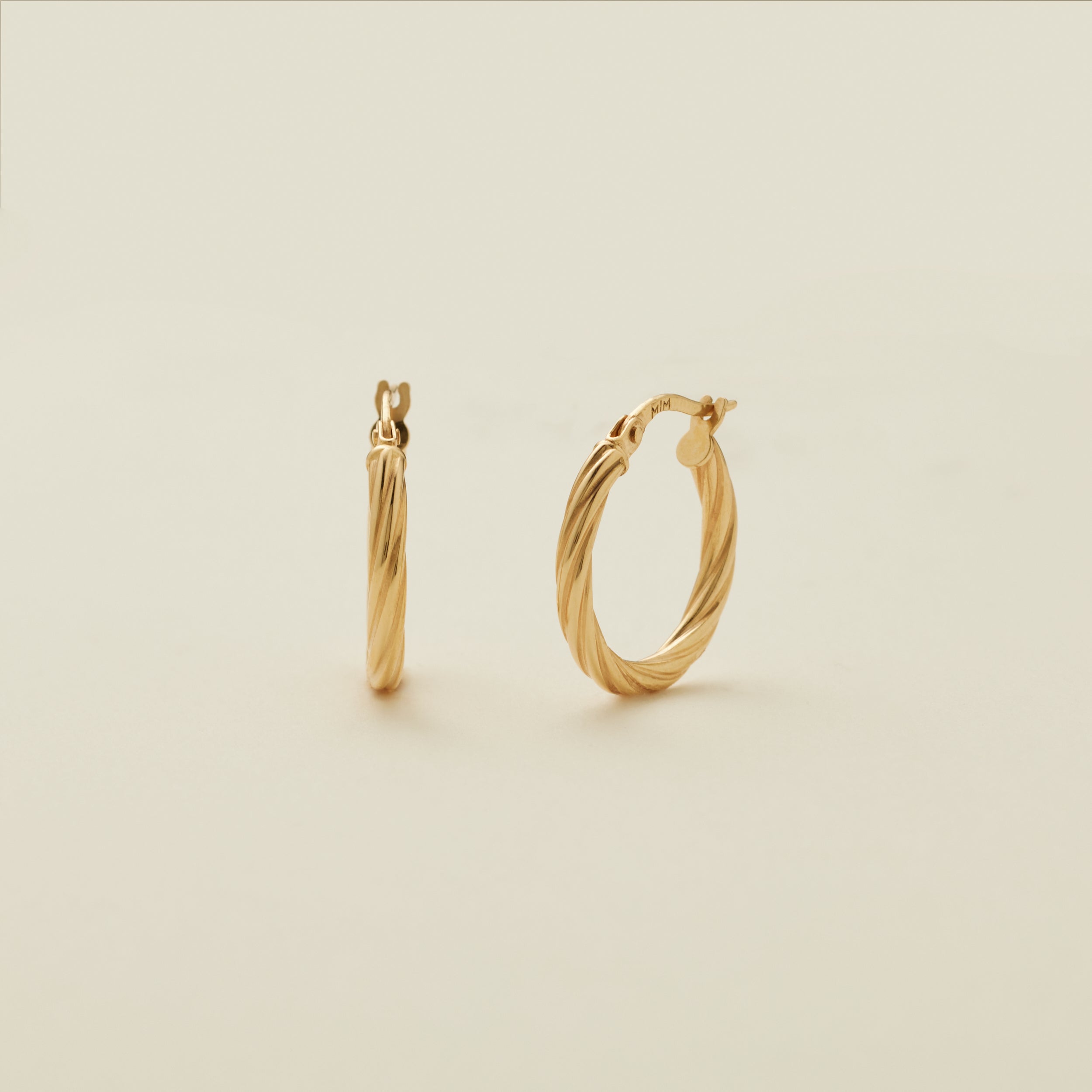 Twisted hoop earrings