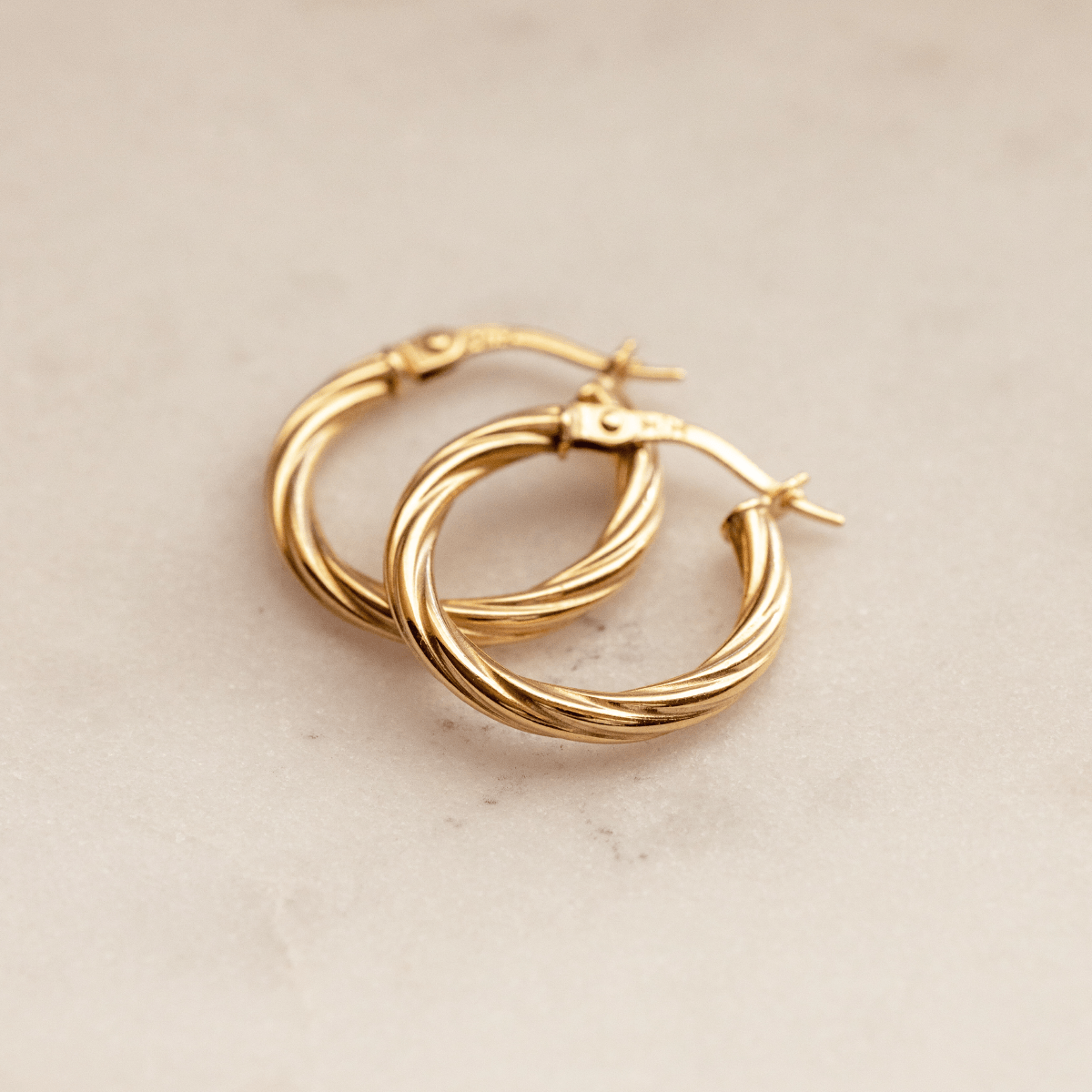 Twisted hoop earrings