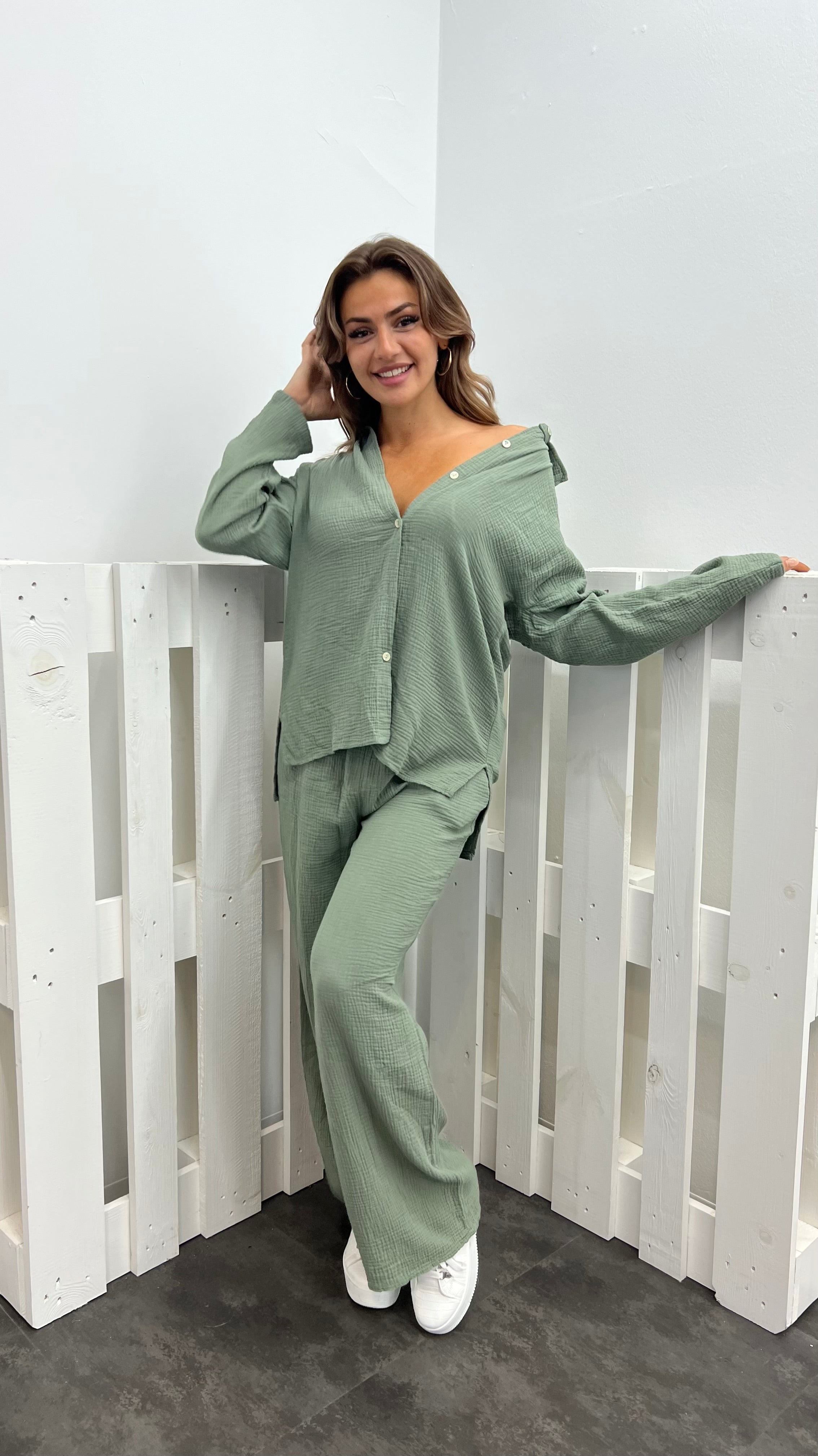 Lia chiffon two-piece suit