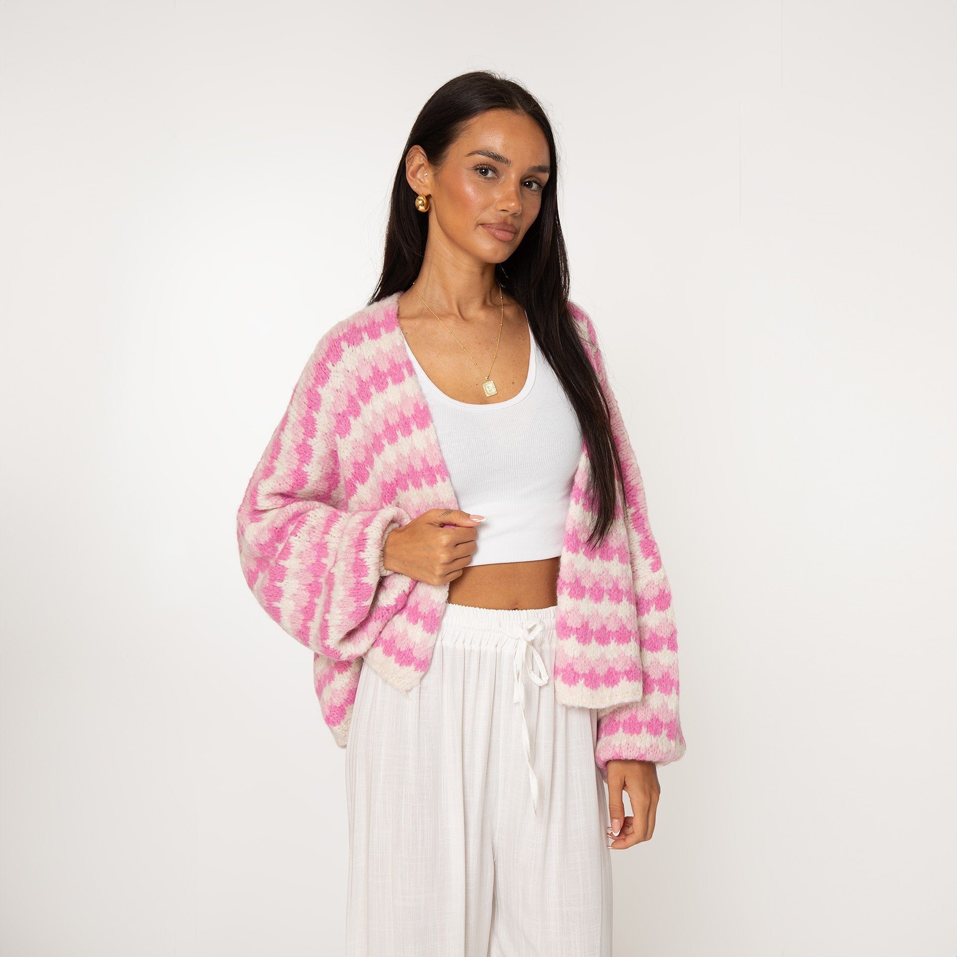 Cardigan oversize pastel douillet