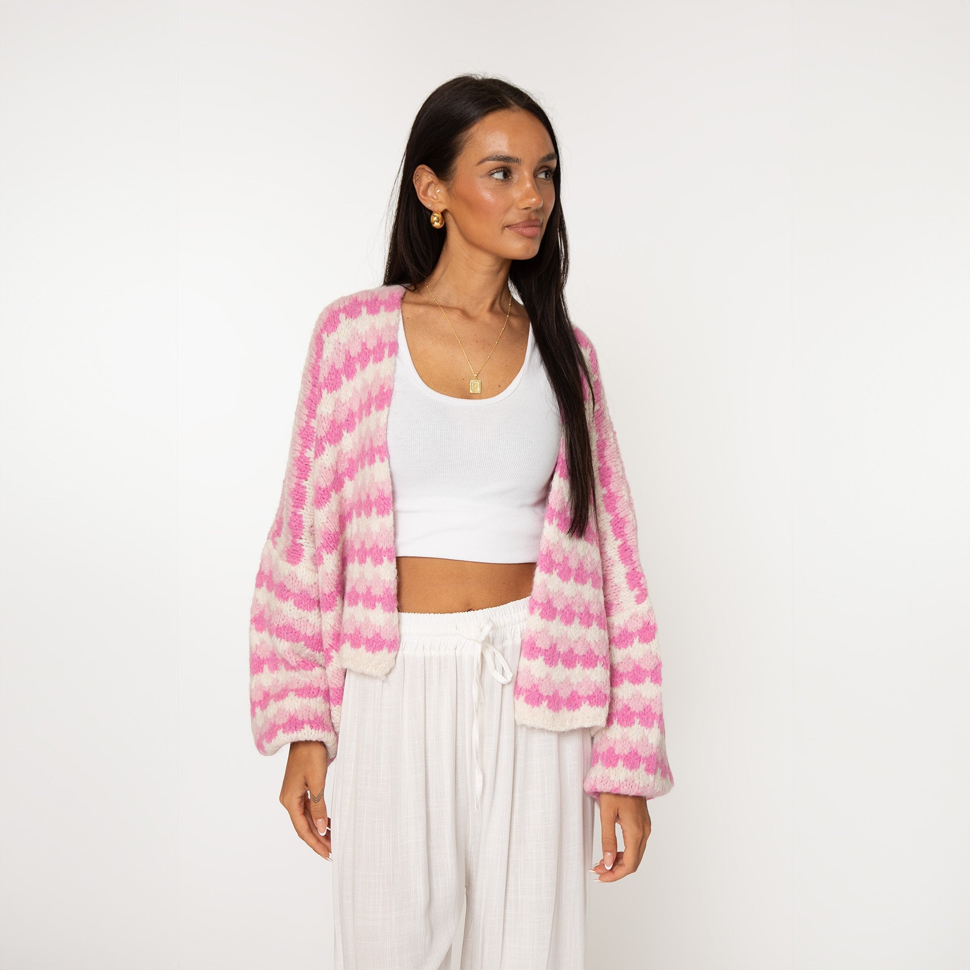 Cardigan oversize pastel douillet