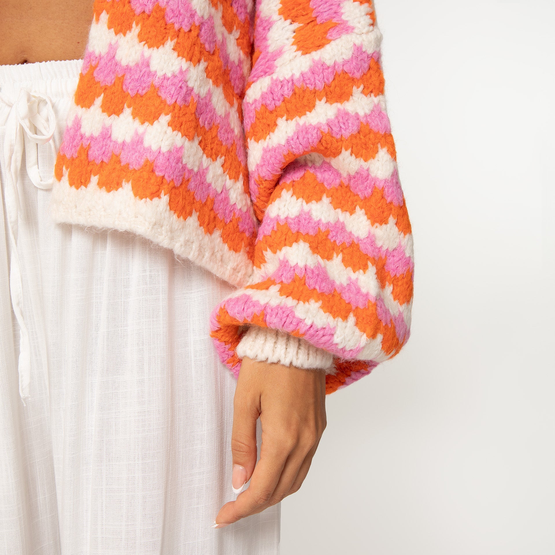 Cozy pastel oversized cardigan