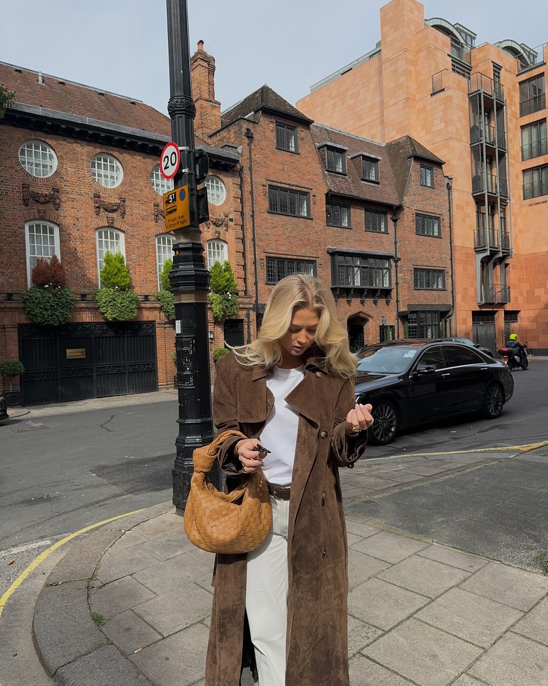 Suede Trench Coat Mocha