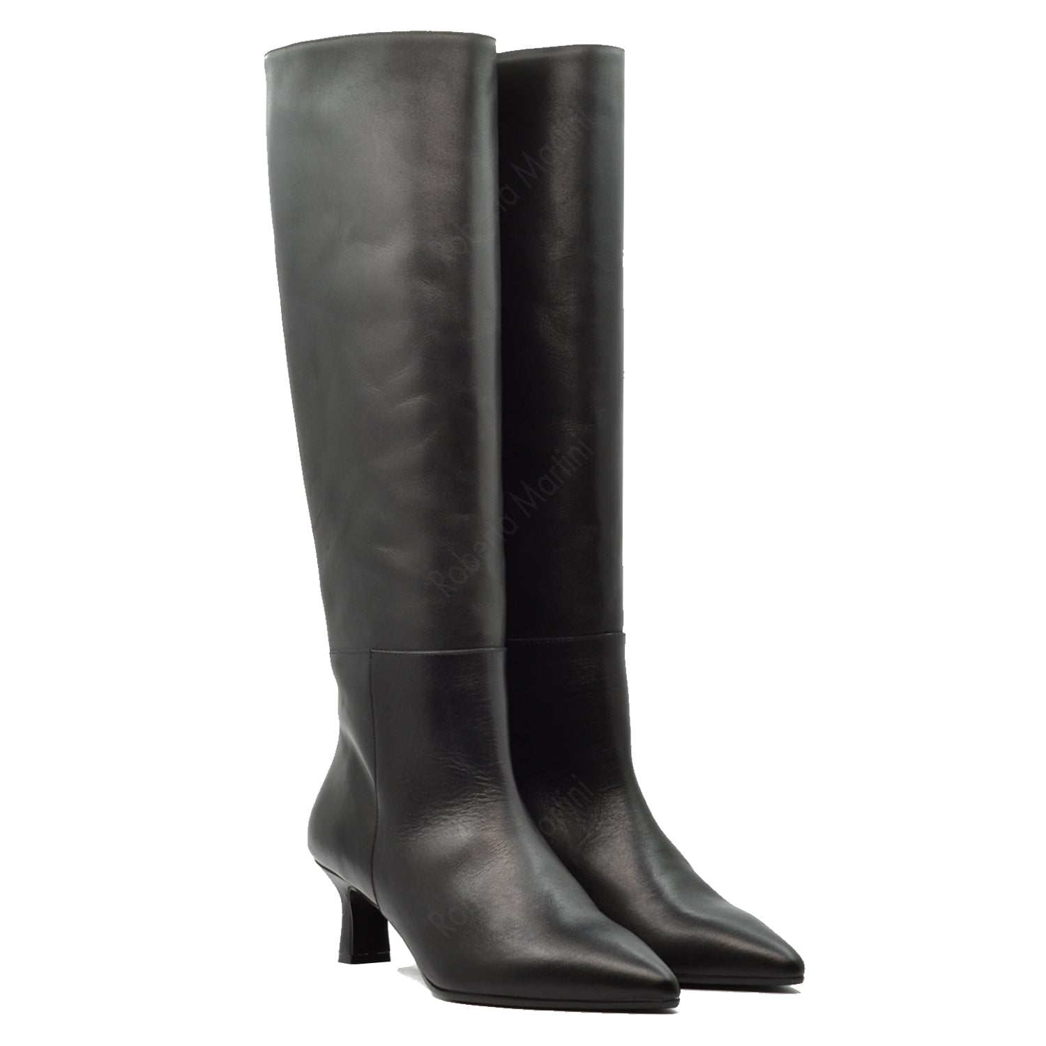 Léa - Black Leather Boot