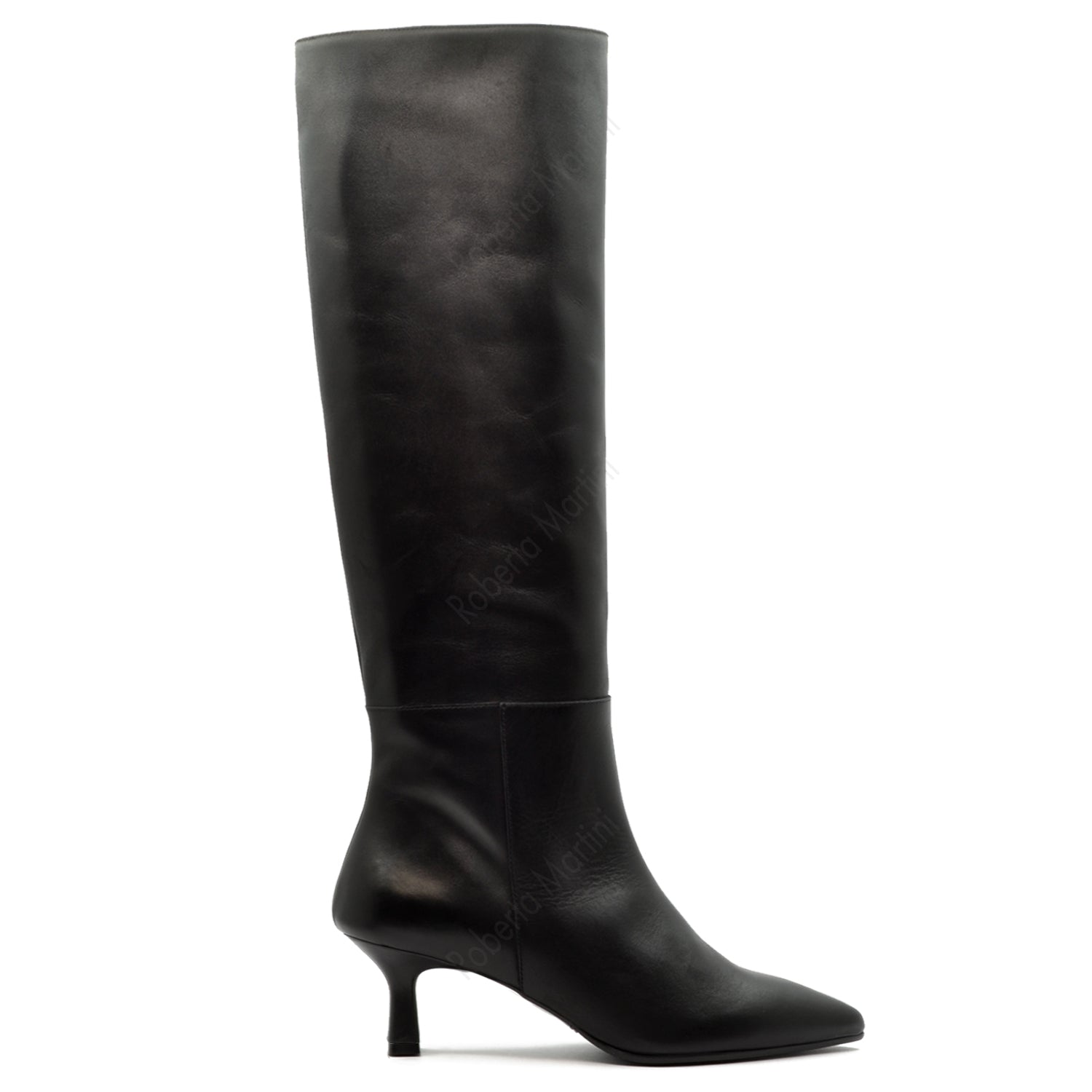 Léa - Black Leather Boot