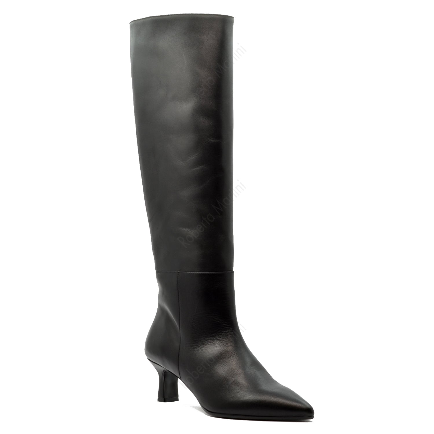 Léa - Black Leather Boot