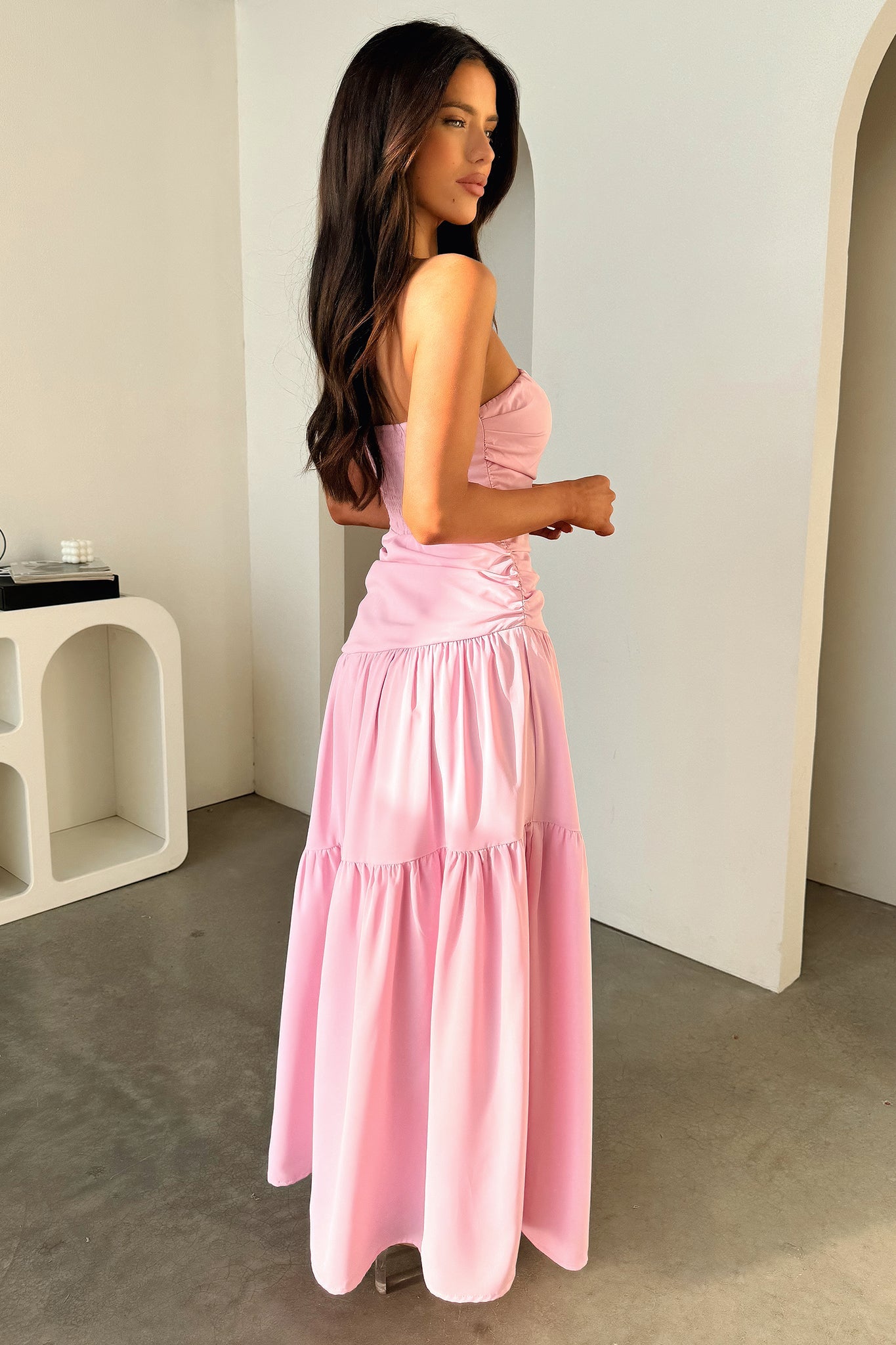 Robe longue Charlotte - Rose