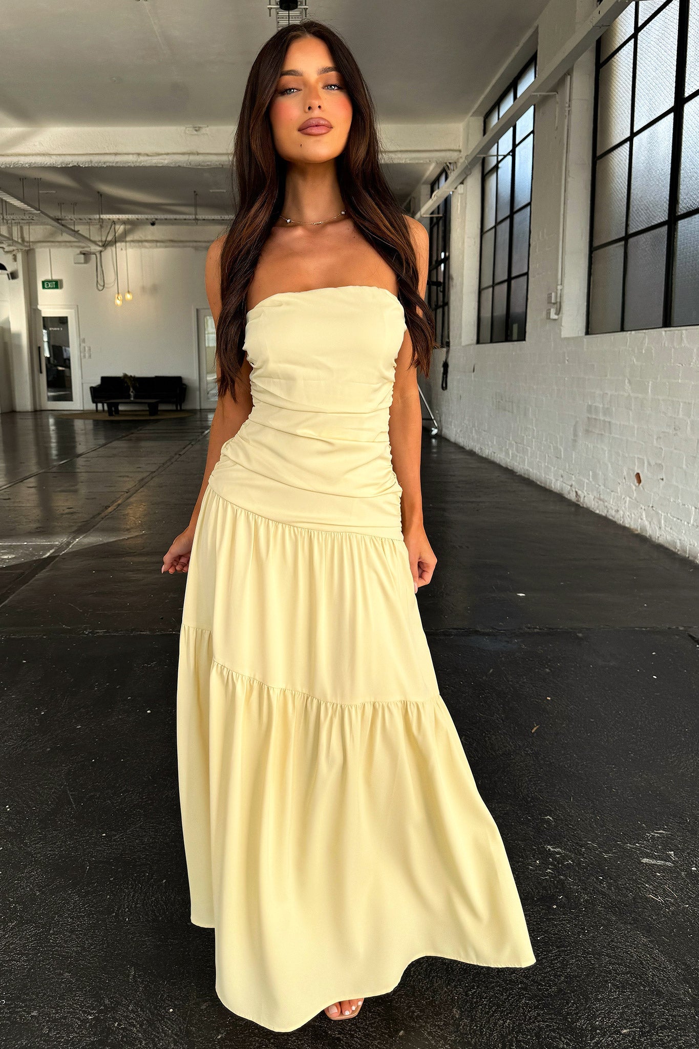 Robe longue Charlotte - Jaune