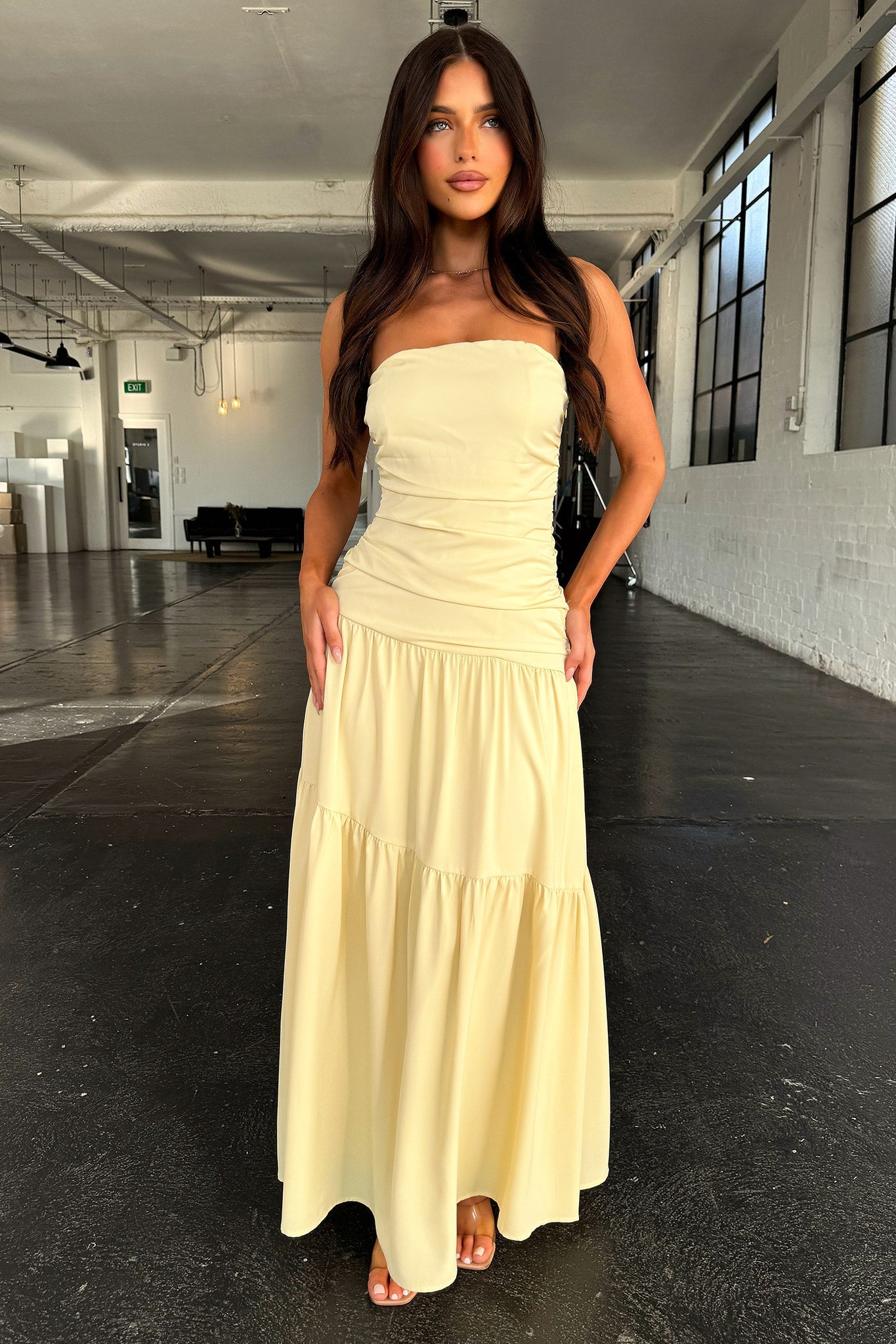 Robe longue Charlotte - Jaune