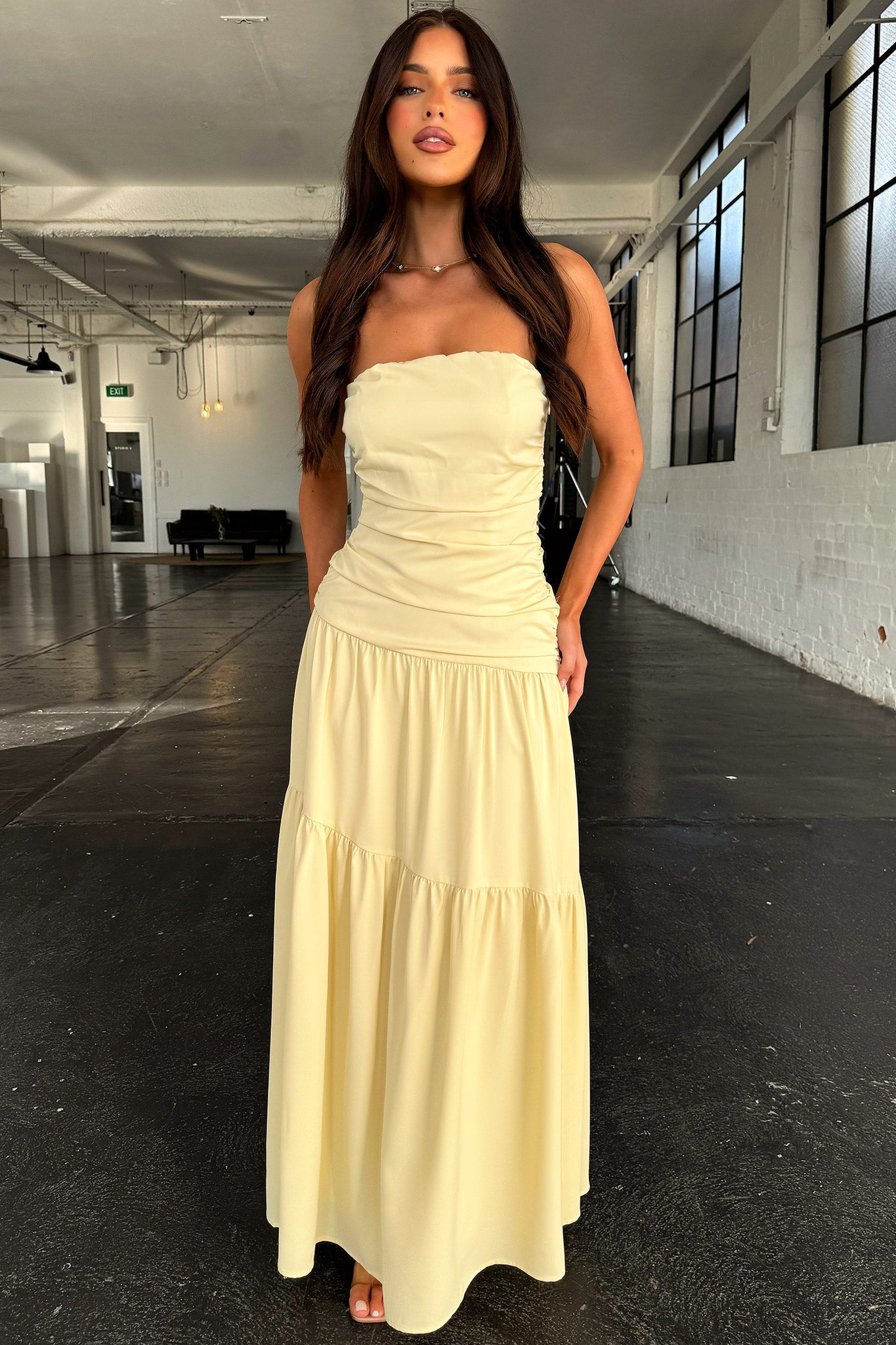 Robe longue Charlotte - Jaune