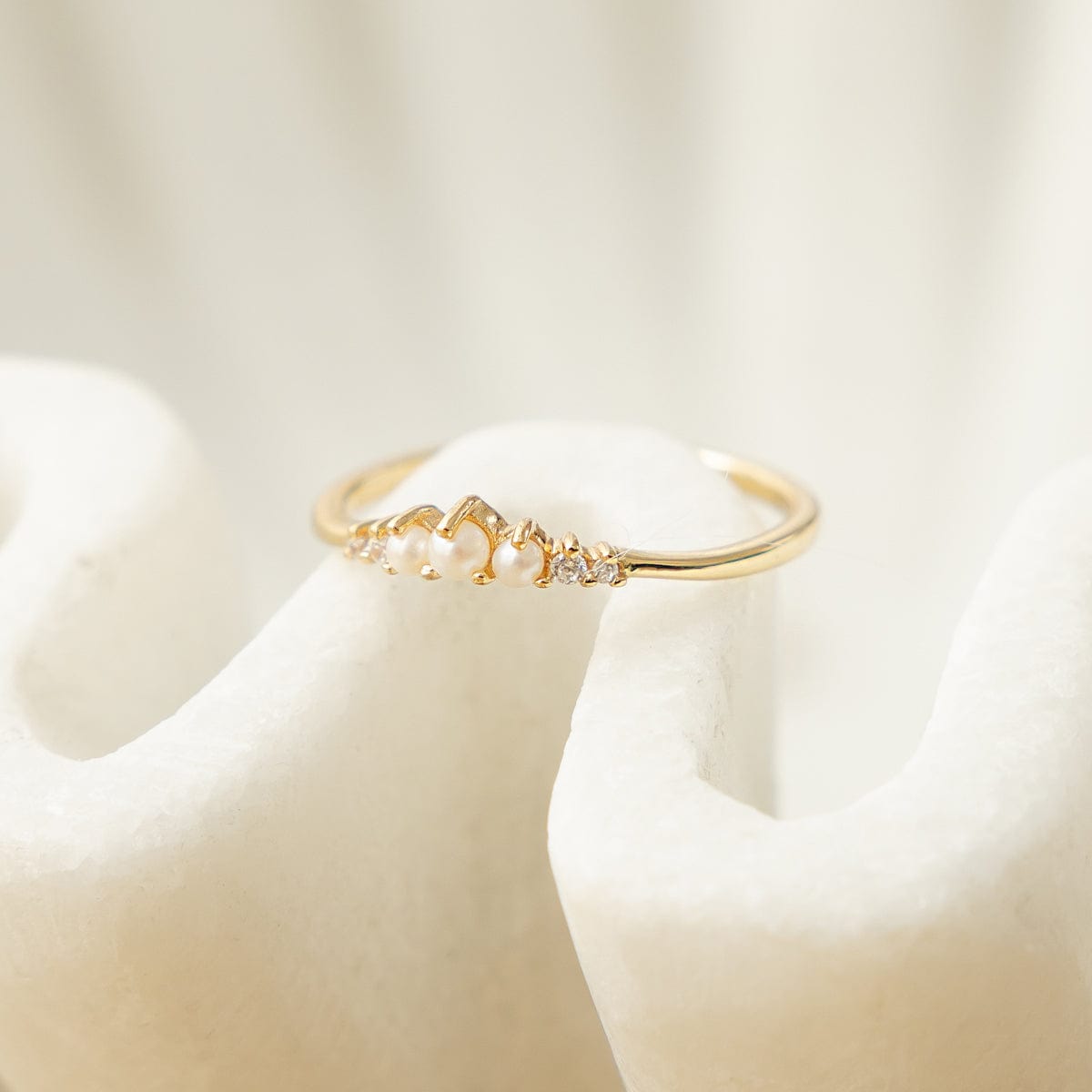 Pearl Crescent Ring