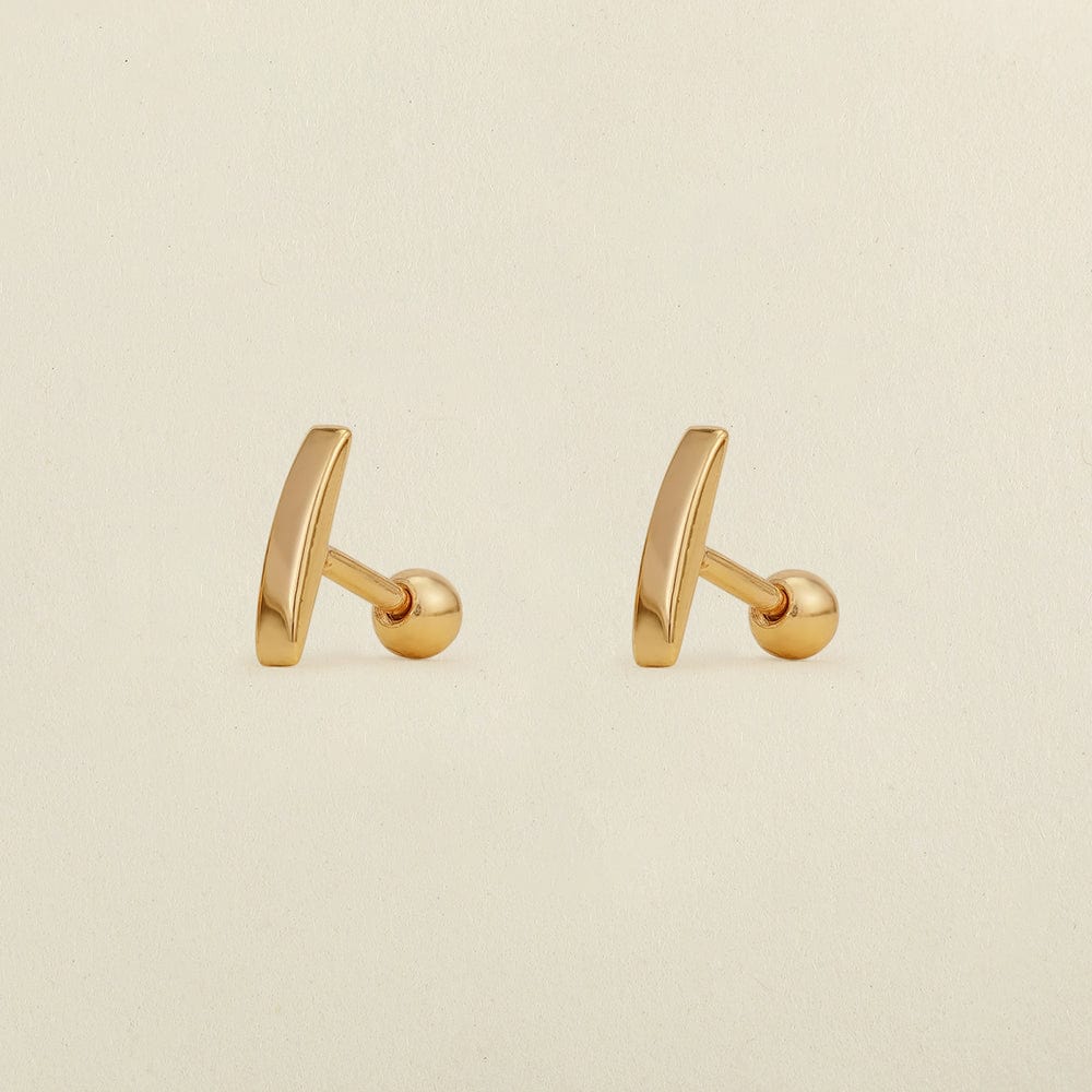 Curved Stud Earrings | Final Sale