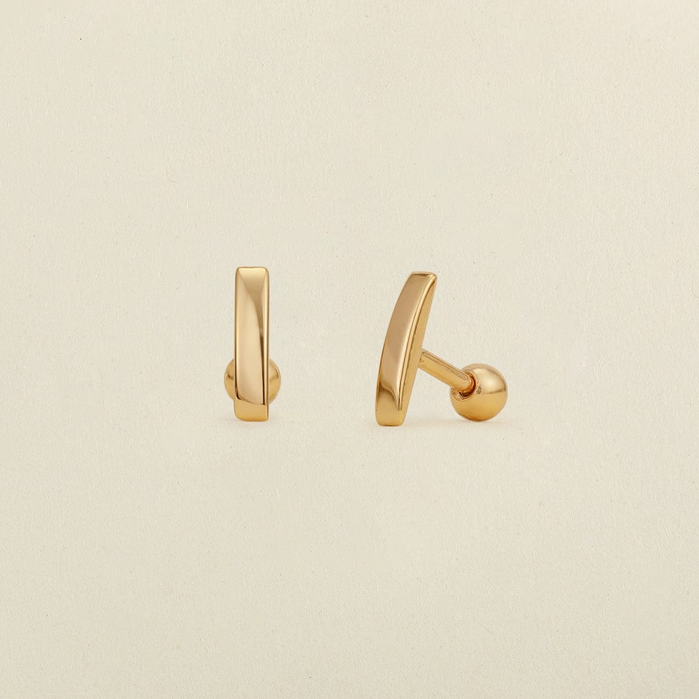 Curved Stud Earrings | Final Sale