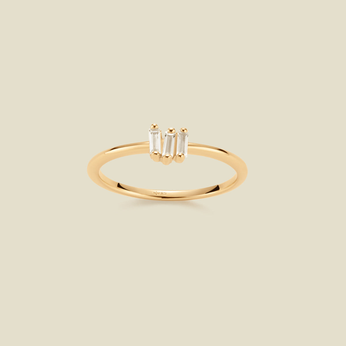 Bague baguette CZ