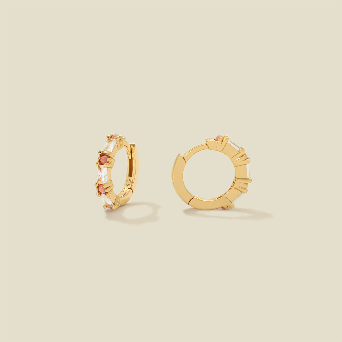 Ballerina CZ Huggie Hoop Earrings | Final Sale