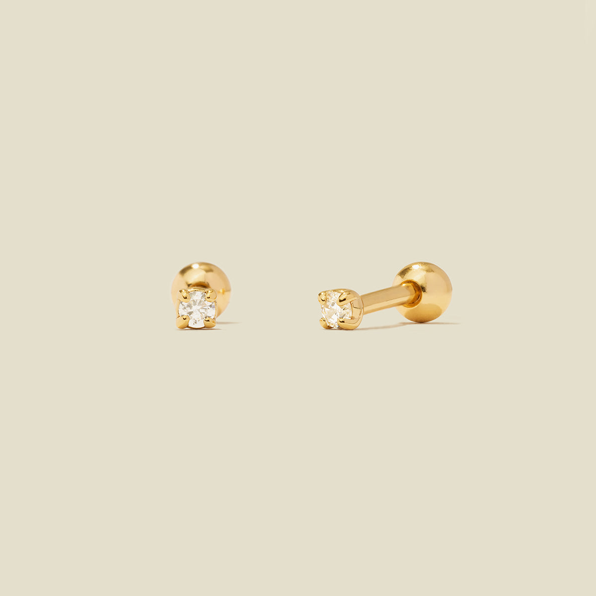 Small CZ claw stud earrings