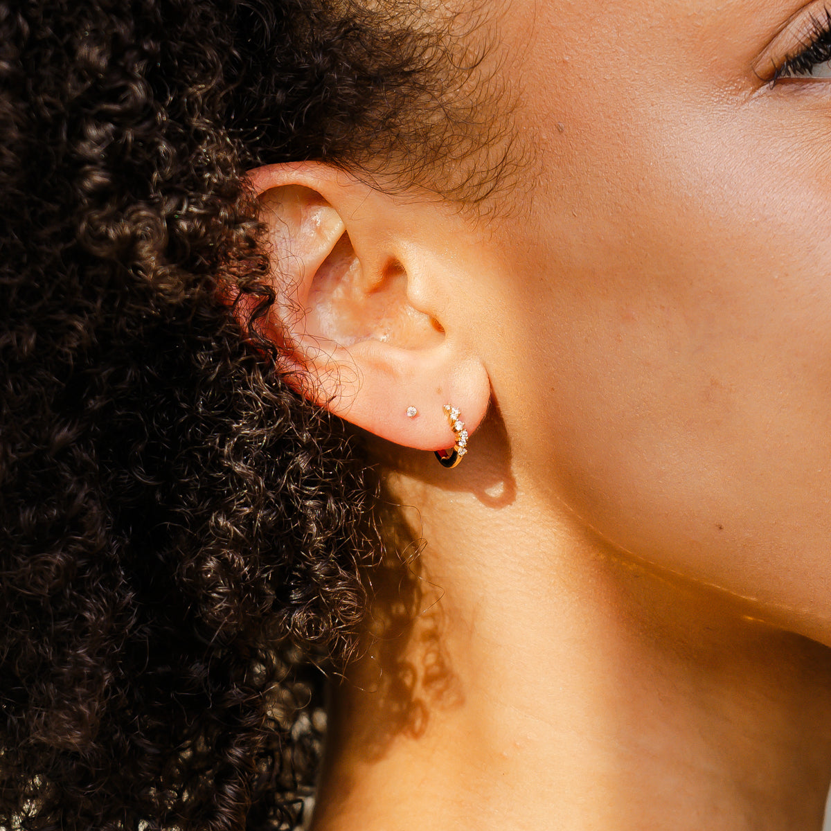 Galaxy Huggie Hoop Earrings