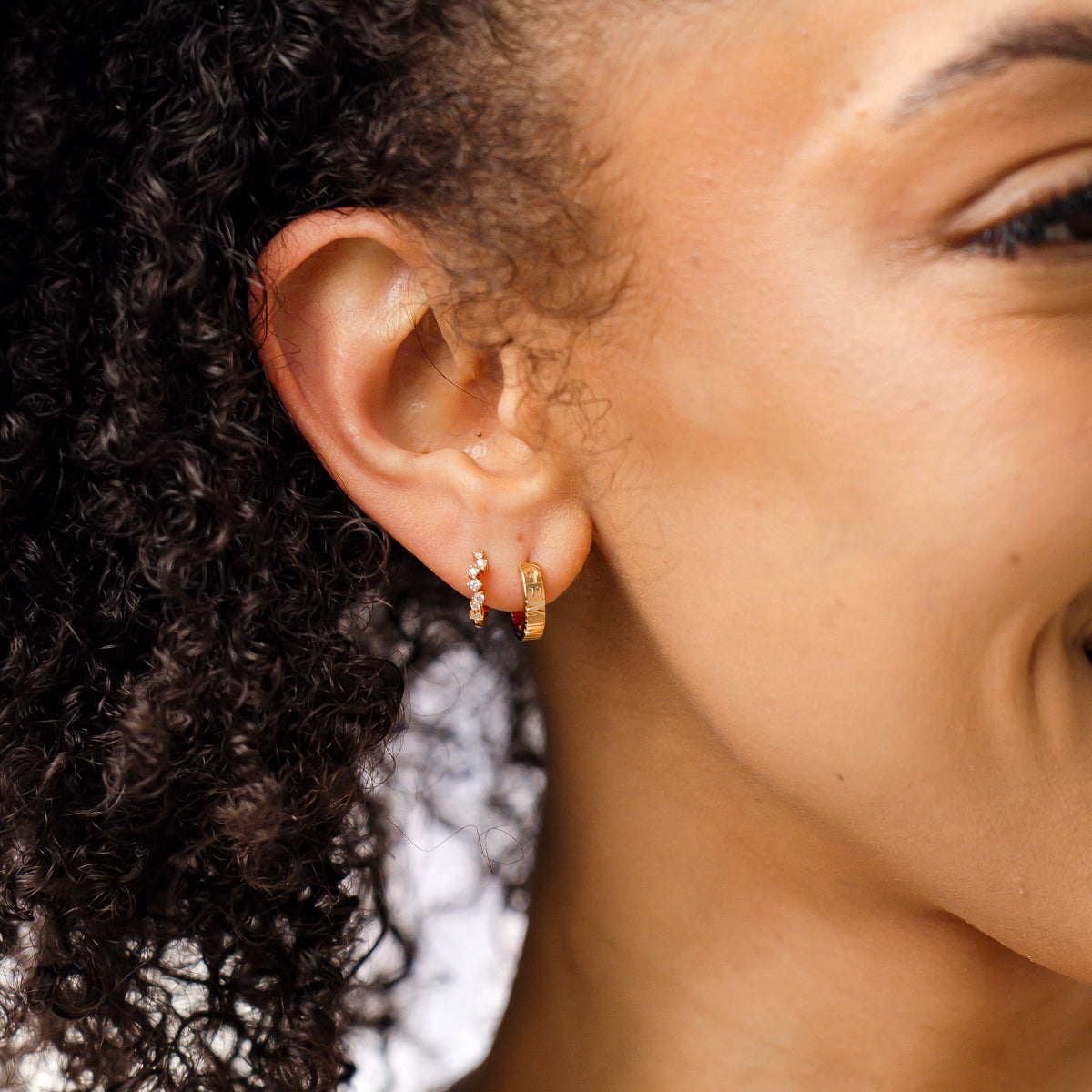 Gemini hoop earrings