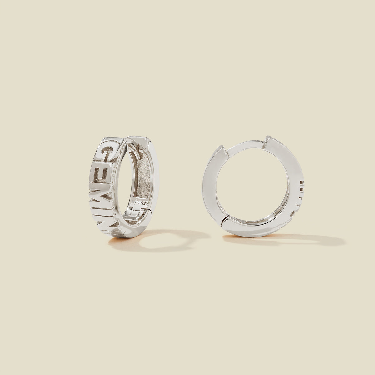 Gemini hoop earrings