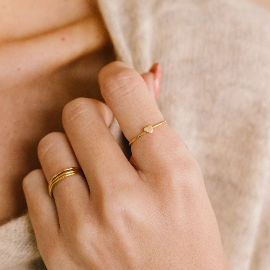 Heart stackable ring