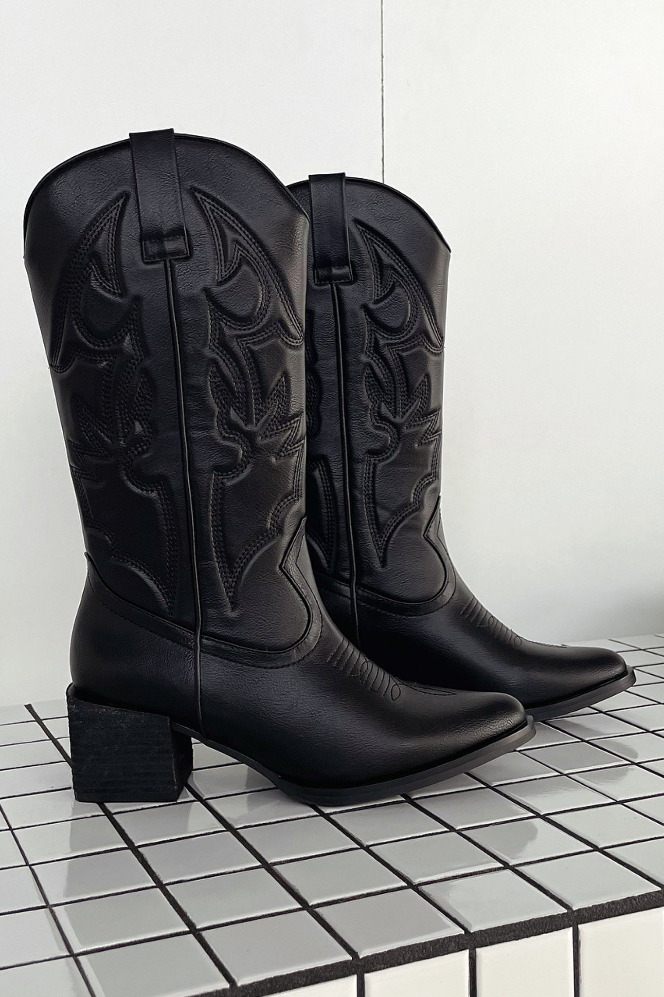 Jagger Cowboy Boots - Black