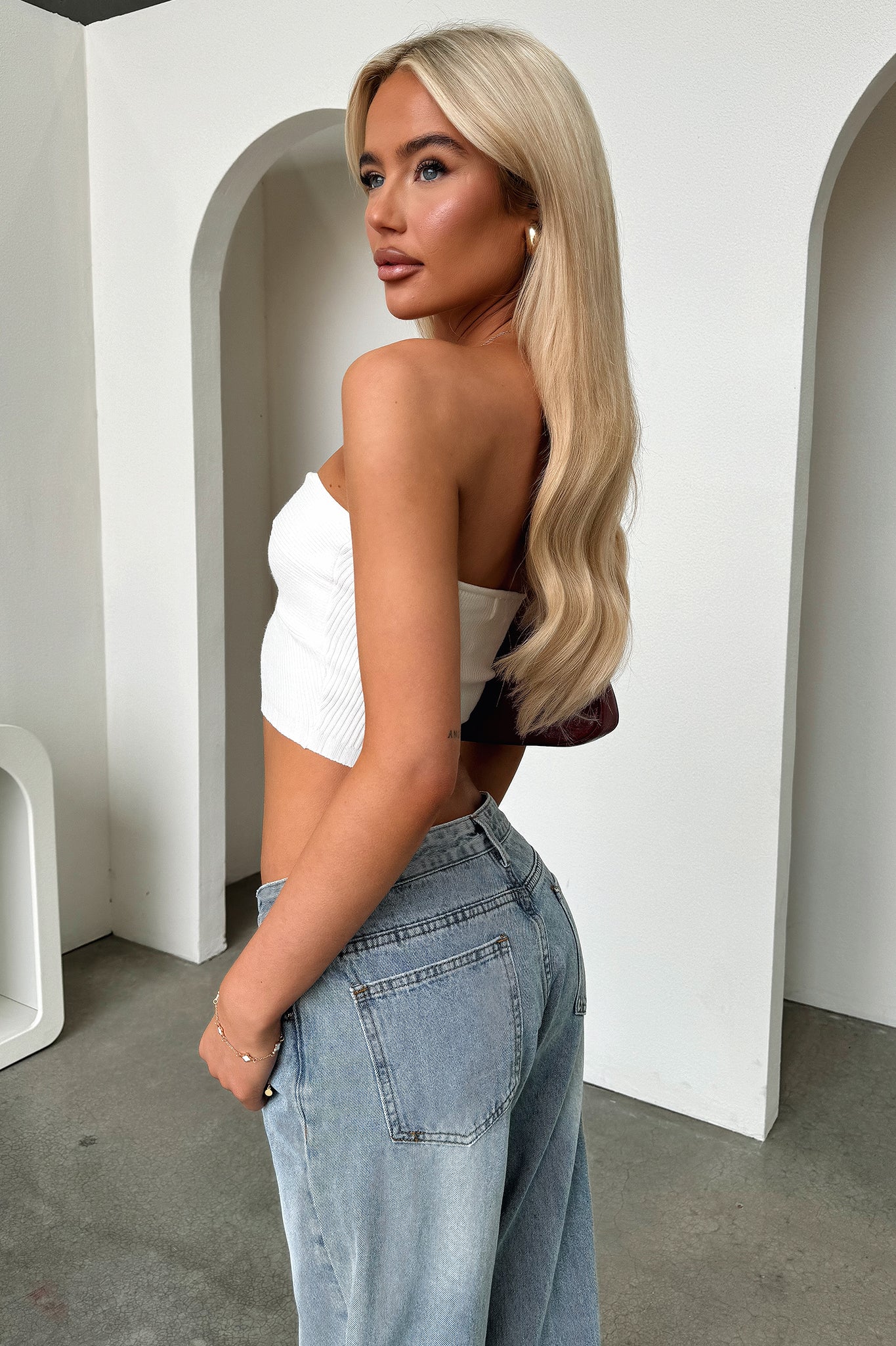 Kylie Crop - White