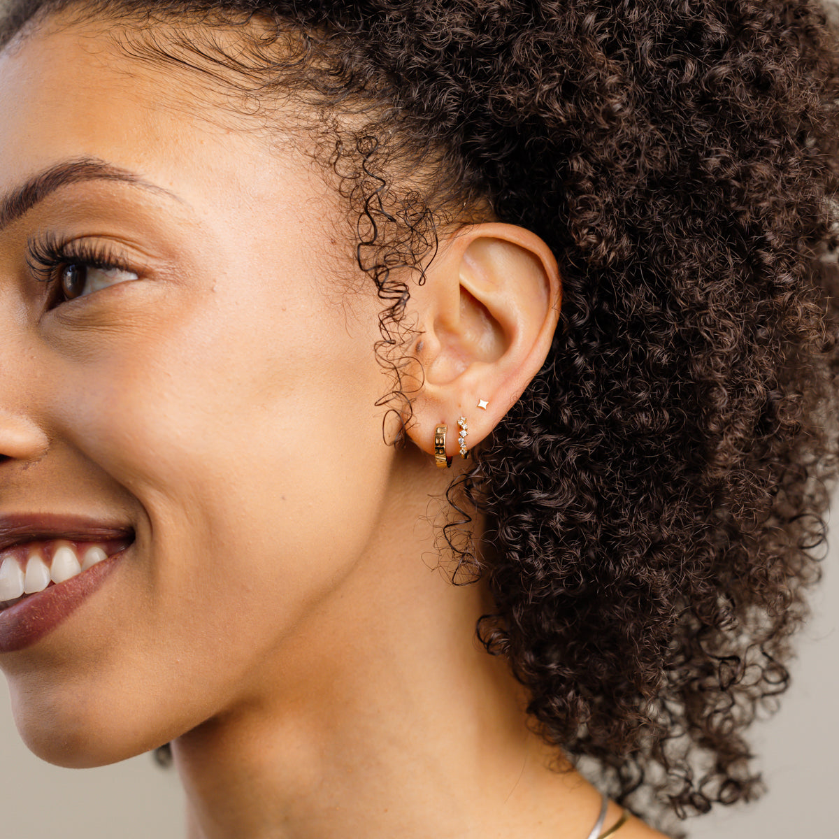 Balance Huggie Hoop Earrings