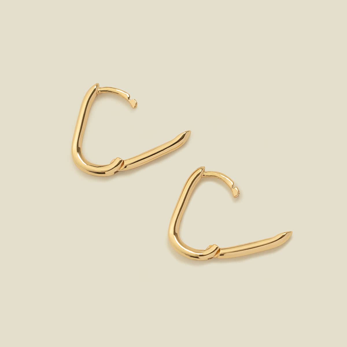 Paperclip hoop earrings