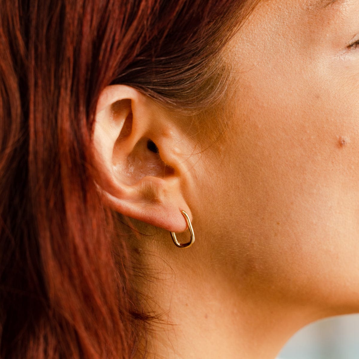 Paperclip hoop earrings