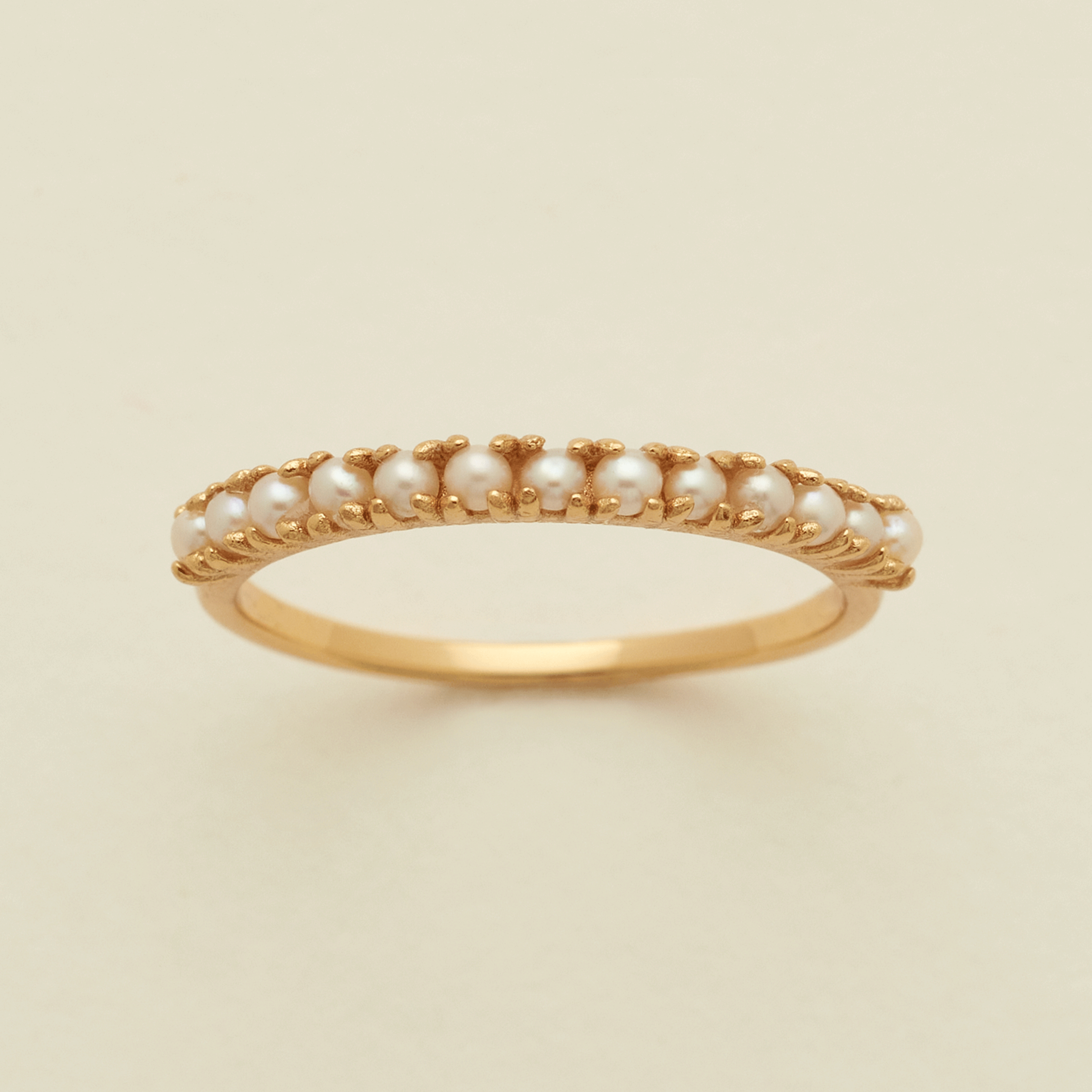 Pearl Stackable Band Ring | Final Sale