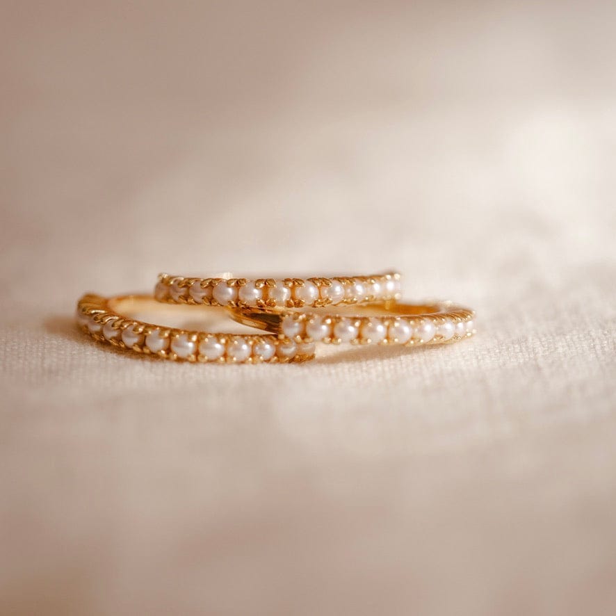 Pearl Stackable Band Ring | Final Sale