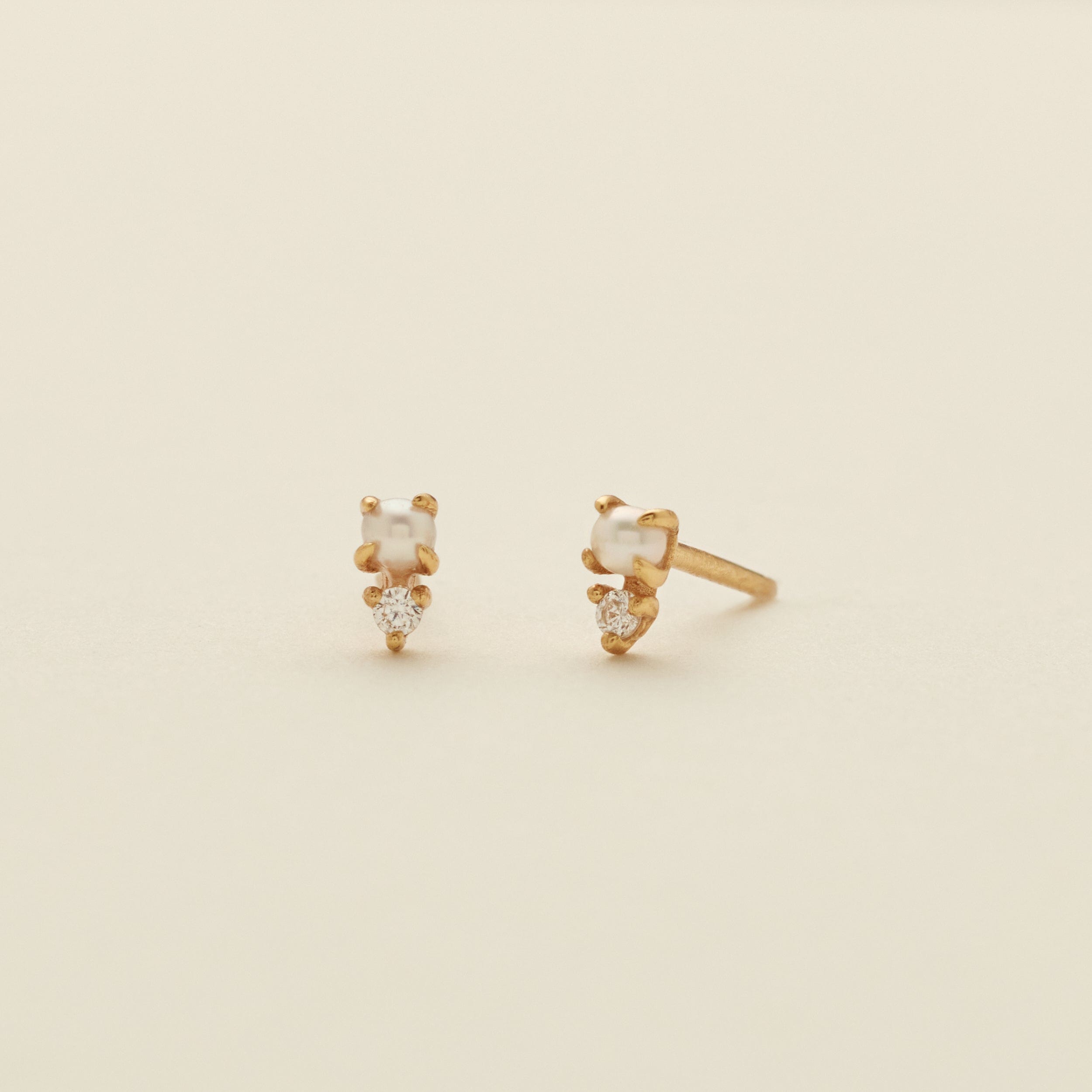 Small pearl stud earrings