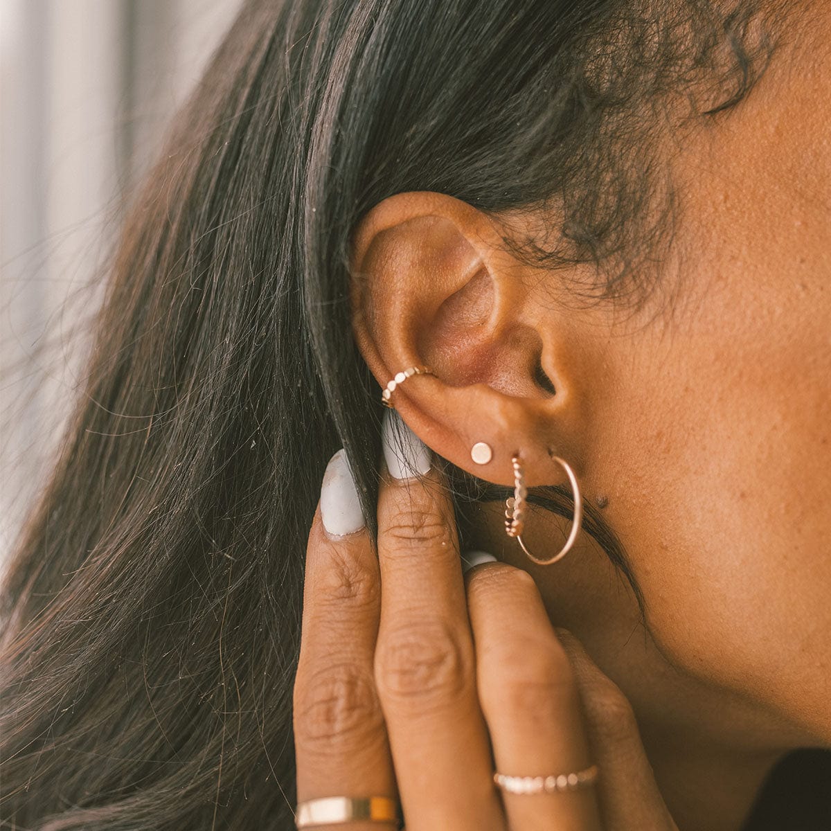 Poppy hoop earrings