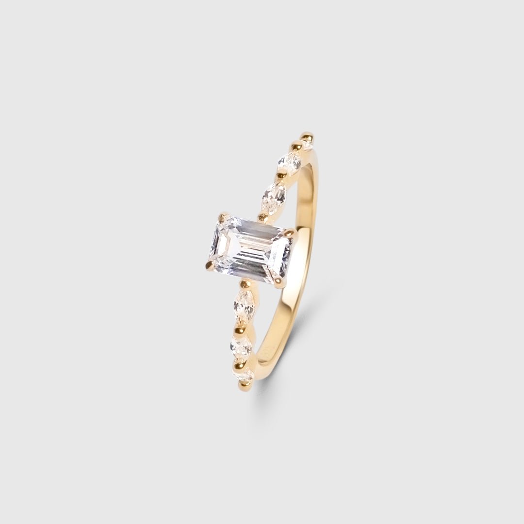 Seven Skies Baguette Ring