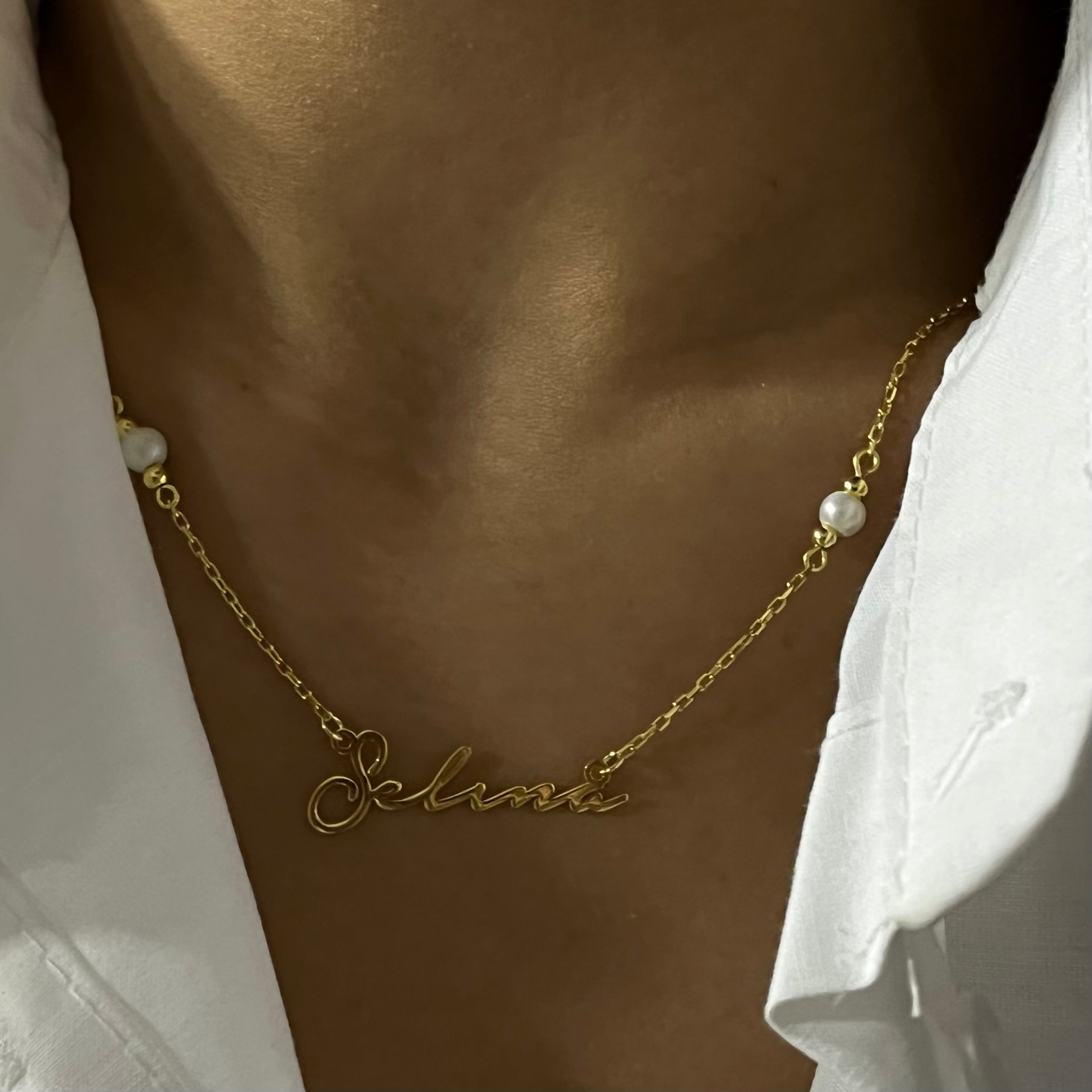 Collier Prénom Perle Signature