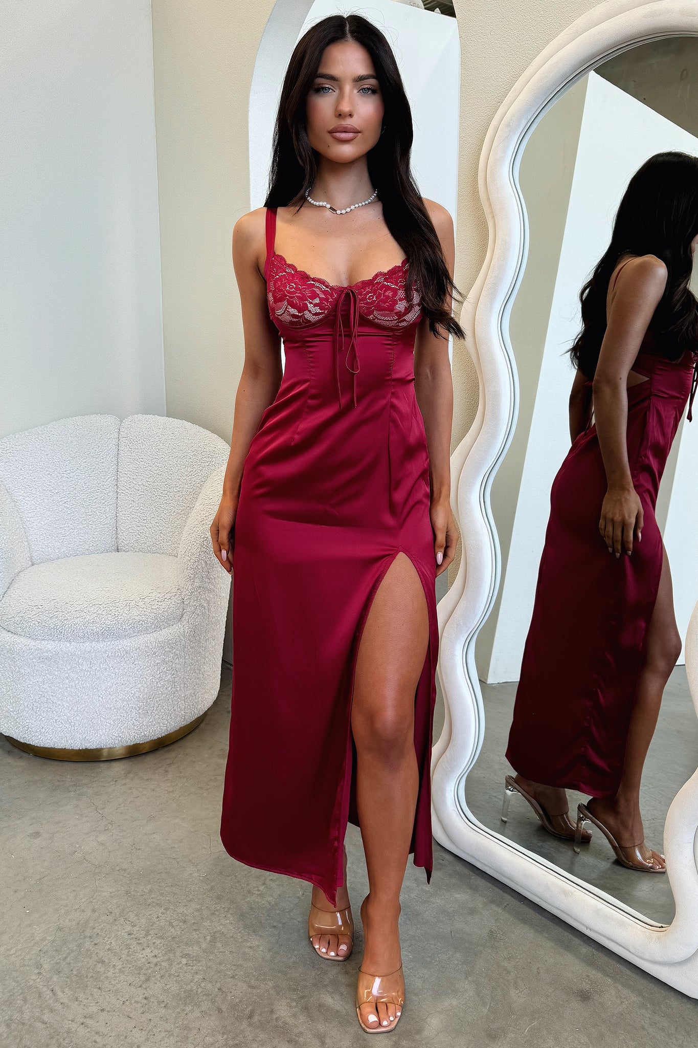 Robe longue Sorrento - Rouge