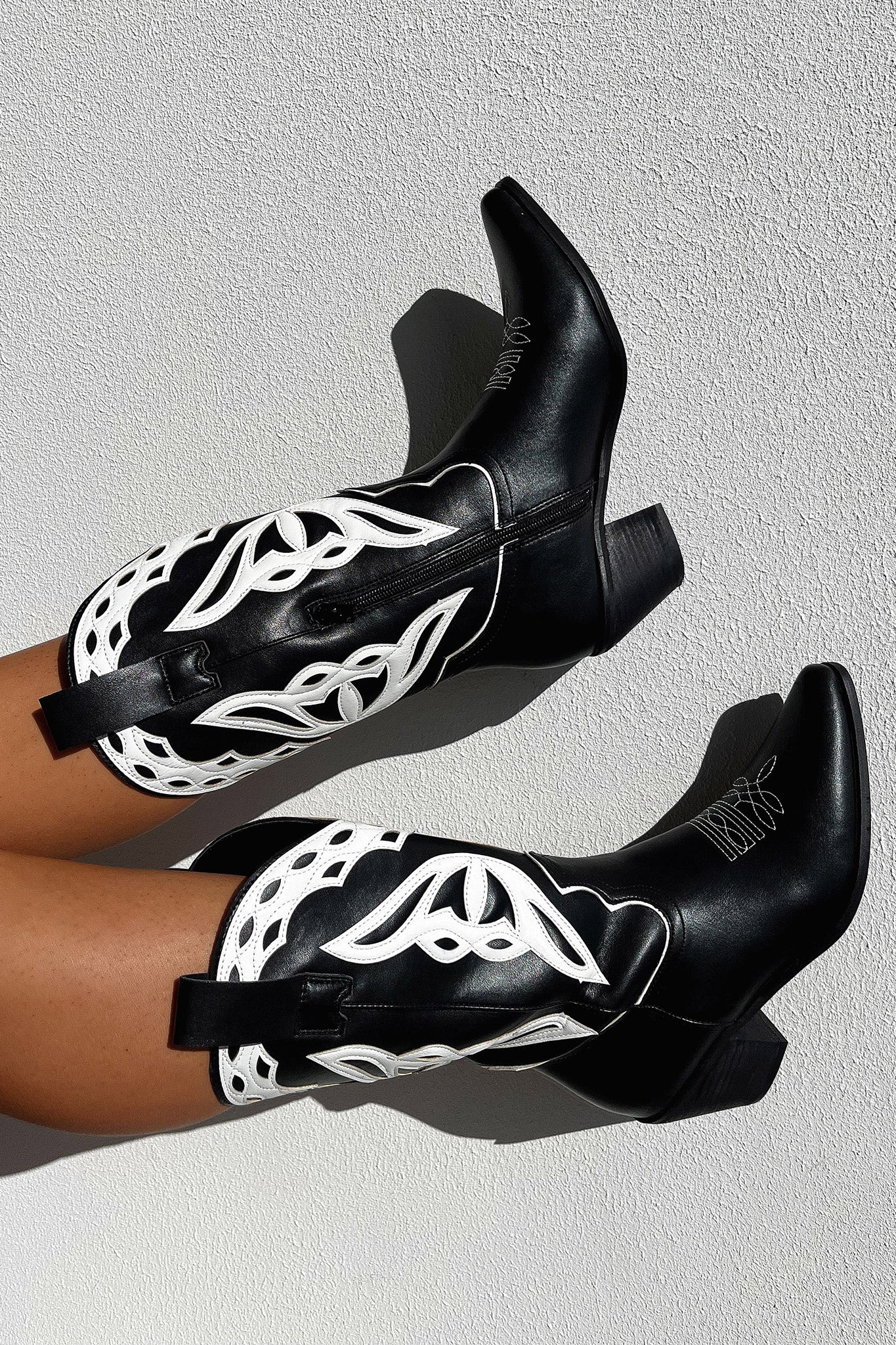 Bottes Texas - Noir / Blanc