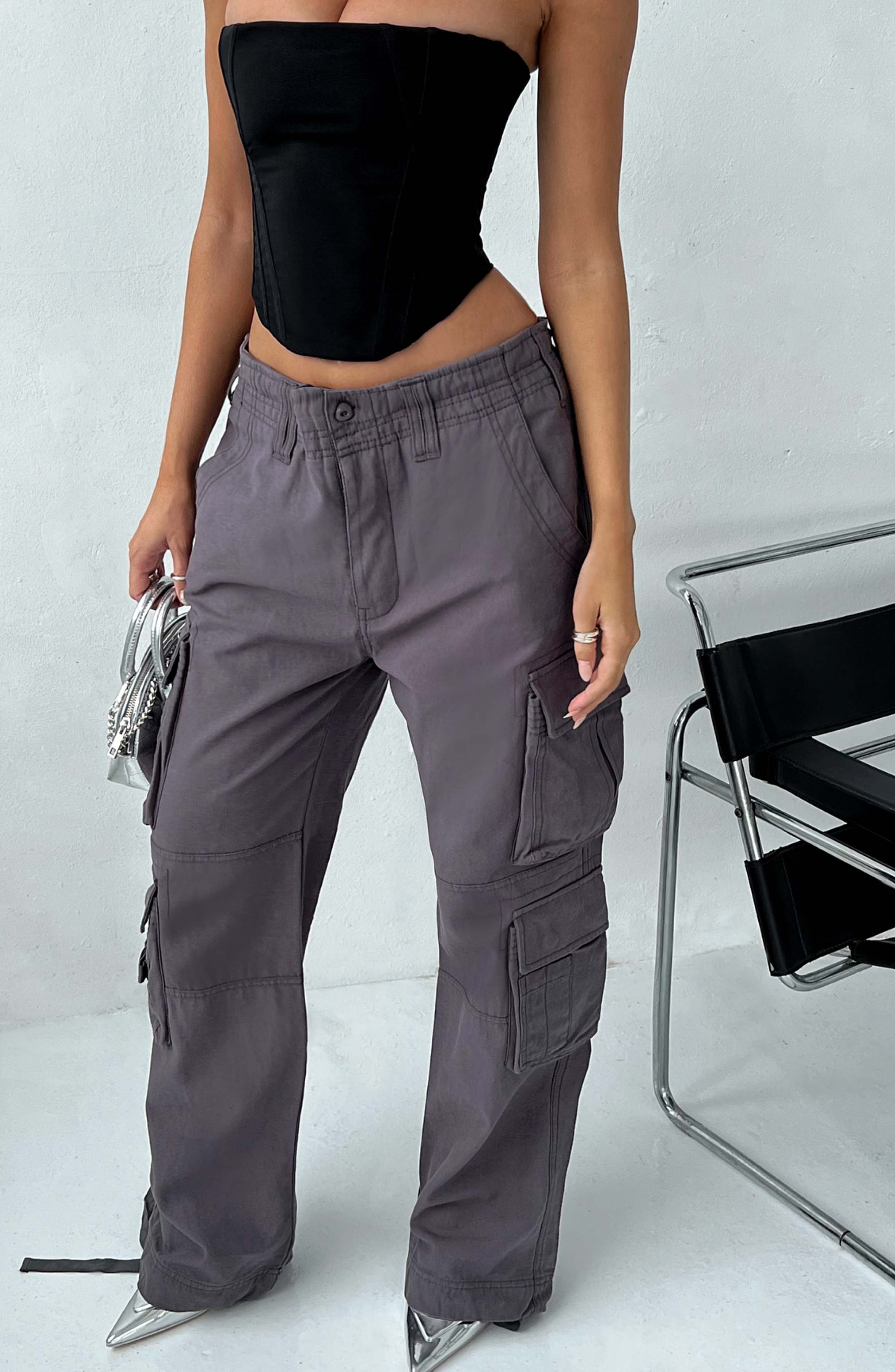 Pantalon cargo Tinashe - Charbon