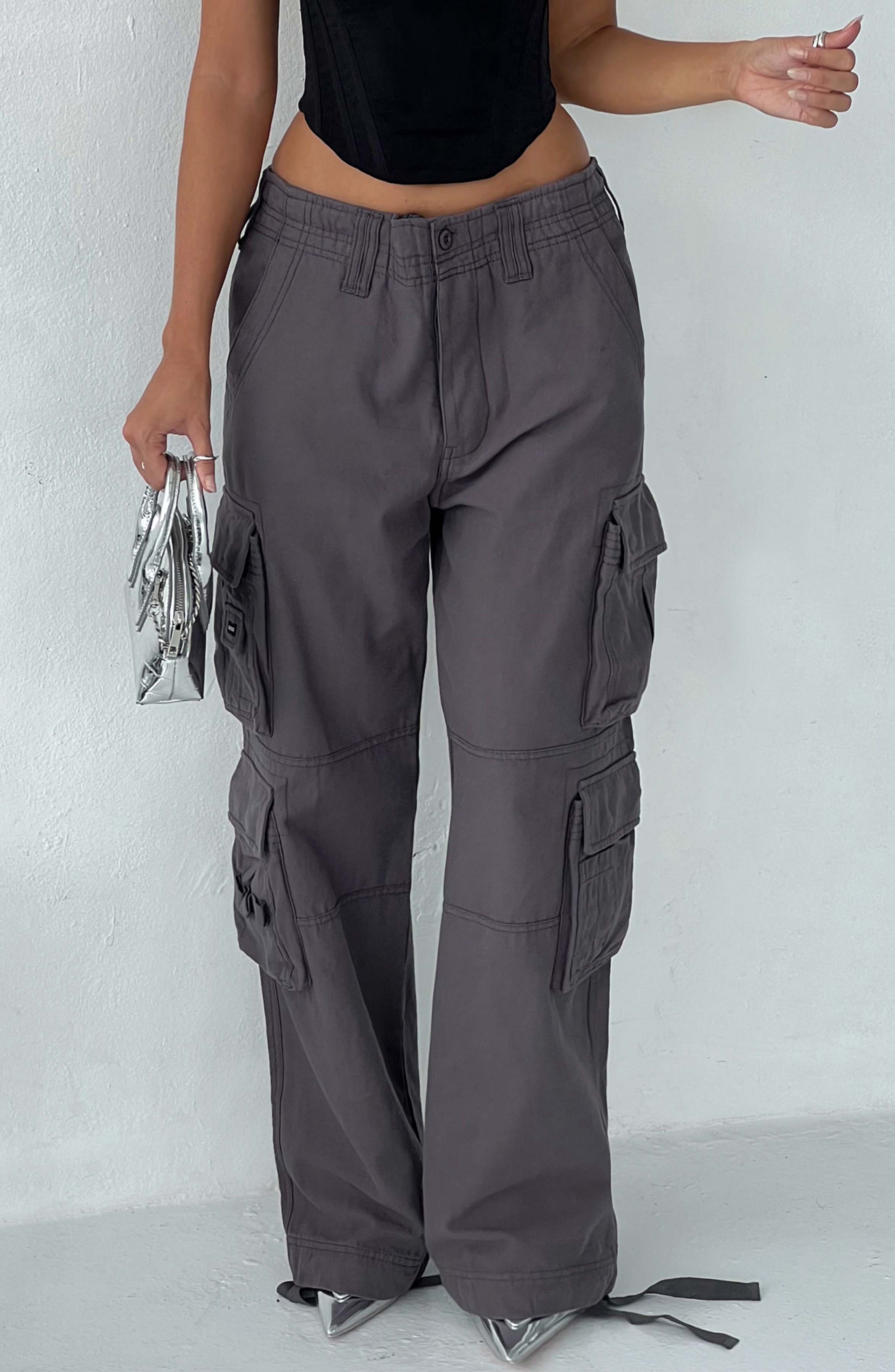 Pantalon cargo Tinashe - Charbon