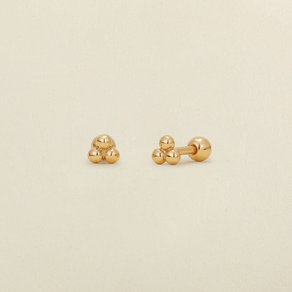 Trinity Pearl Stud Earrings