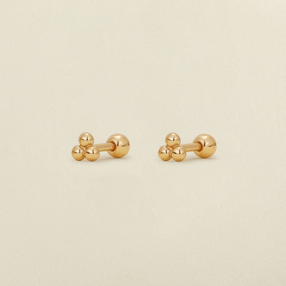 Trinity Pearl Stud Earrings