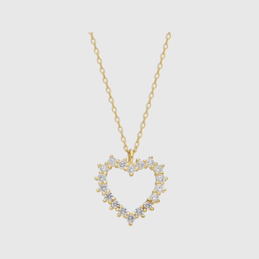 Collier coeur zircone